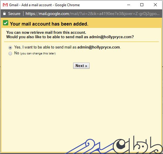 اتصال ایمیل هاست به gmail