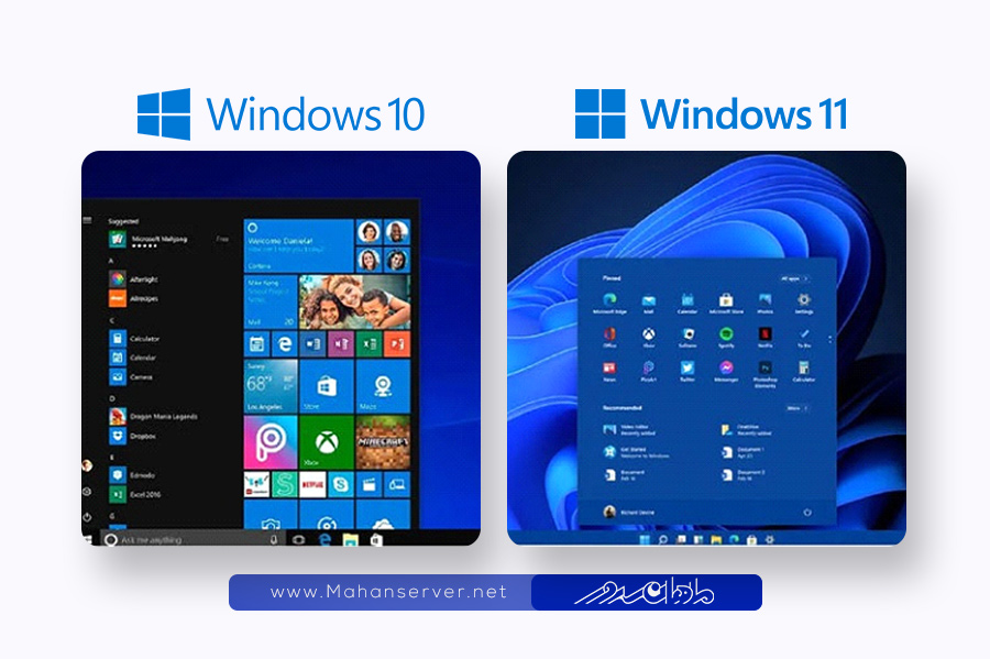 comparison of windows 10 and 11