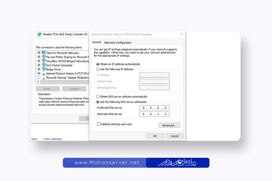 change dns servers